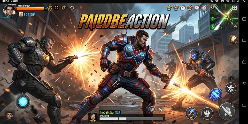 Tampilan aksi mendebarkan dalam gameplay 55RT.