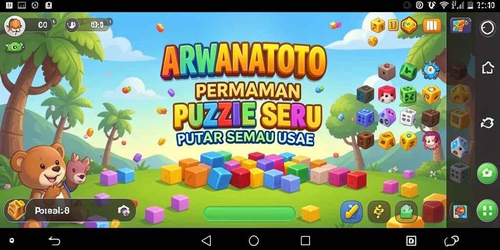 Tangkapan layar ARWANATOTO menampilkan gameplay menarik dan tantangan puzzle.