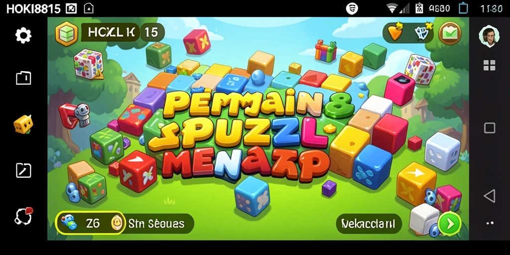Screenshot gameplay HOKI8815 yang menunjukkan tantangan Puzzle.