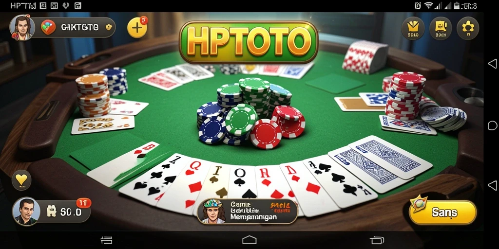 Tampilan gameplay HPTOTO dengan suasana seru permainan Gaple.
