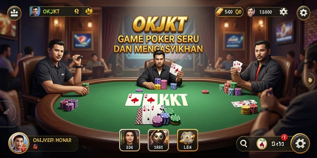 Gameplay seru OKJKT yang mengasah keterampilan poker Anda.