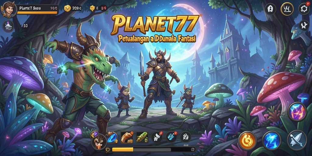 Screenshot menampilkan gameplay menarik dari petualangan di PLANET77.