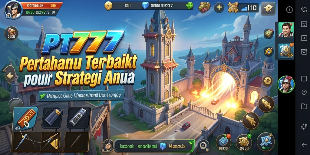 Tangkapan layar gameplay menara pertahanan yang seru.