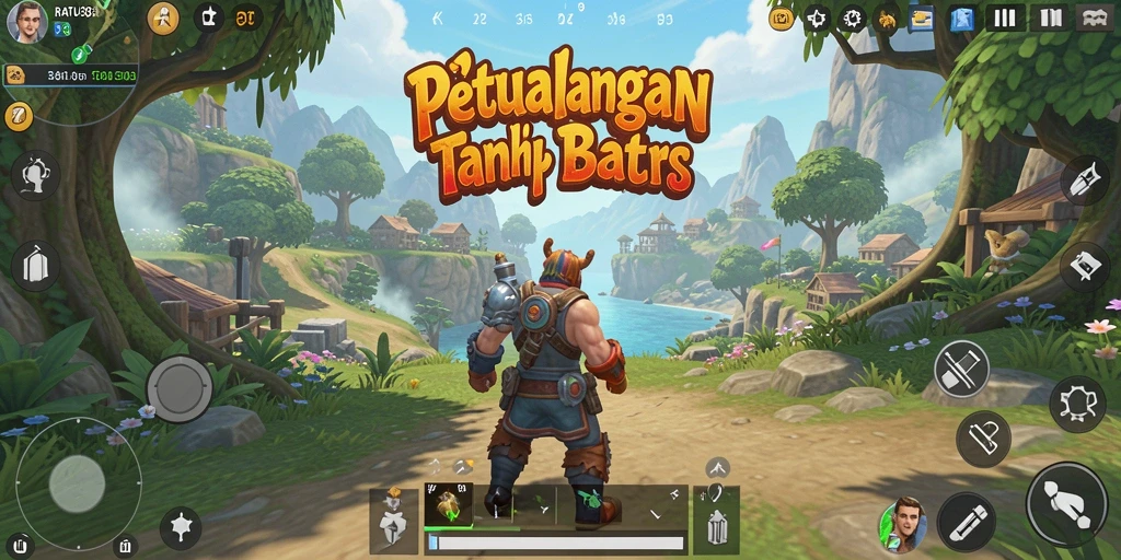 Tangkapan layar utama RATU303 menampilkan aksi eksplorasi di dunia terbuka.