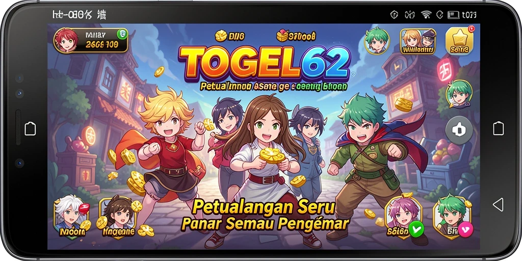 Screenshot gameplay TOGEL62 menampilkan pertarungan anime yang dinamis.