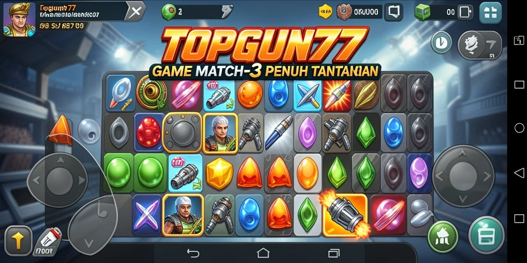 Screenshot GAMEPLAY TOPGUN77 yang menunjukkan keseruan mencocokkan karakter.